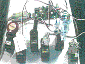 Animated picture of six servos being controlled by the Parallax Prop-1 board